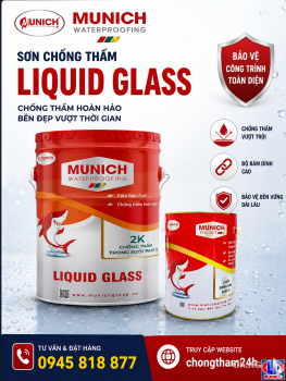 Munich Liquid Glass 2K: Keo Chống Thấm Bảo Vệ Bề Mặt Trong Suốt Cao Cấp