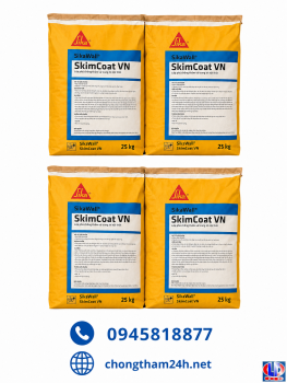 SikaWall SkimCoat VN: Bột Trét/Bột Bả Gốc Xi Măng Cao Cấp Cho Tường