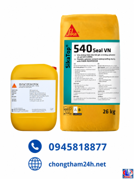 SikaTop-540 Seal VN: Vữa Chống Thấm Đàn Hồi Có Sợi Gia Cường (Bộ 36kg)