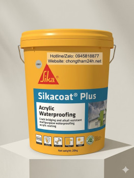 SikaCoat® Plus: Chống Thấm Tường Ngoài Đa Năng, Kháng UV Tuyệt Đối