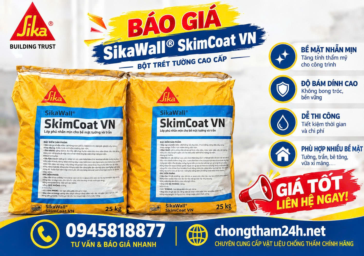 bao gia skimcoat