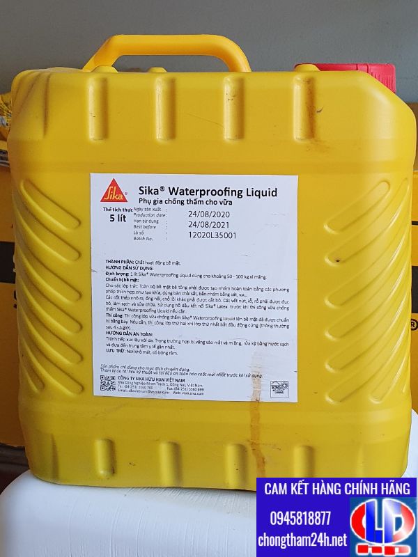 Sika Waterproofing Liquid – chống thấm cho vữa xây trát