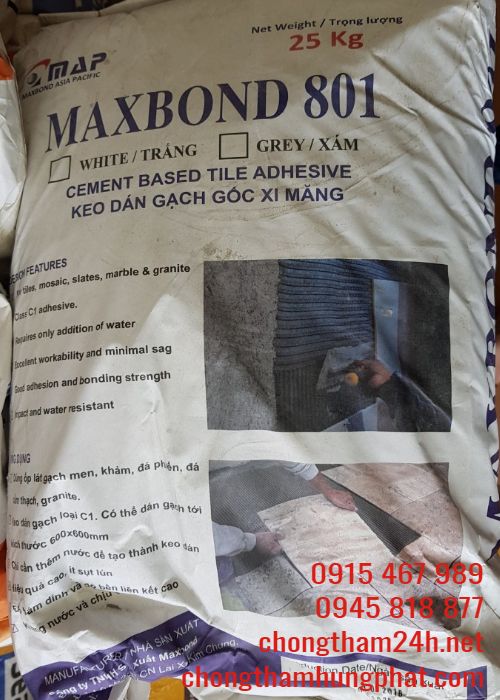 Maxbond 801- Vữa dán gạch đá